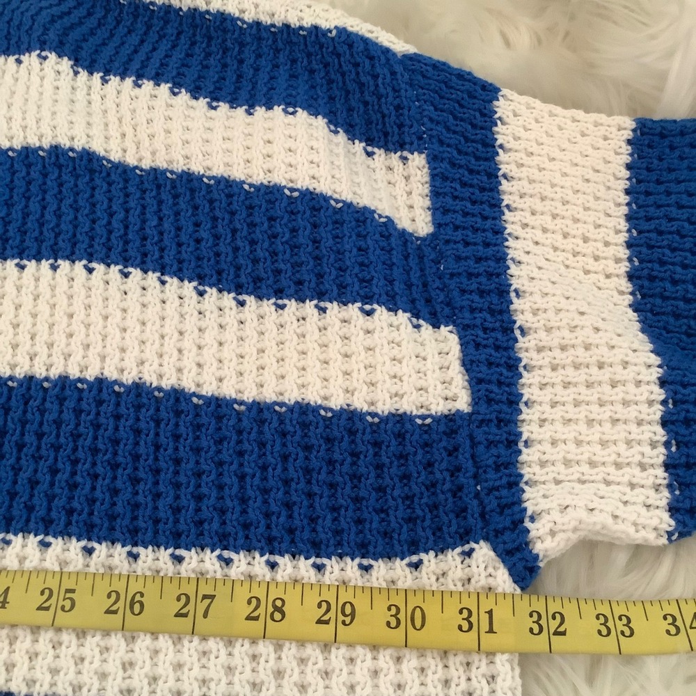 Sonoma Goods For Life Womens 3X Blue White Striped Knit Button Front Cardigan - Picture 12 of 12
